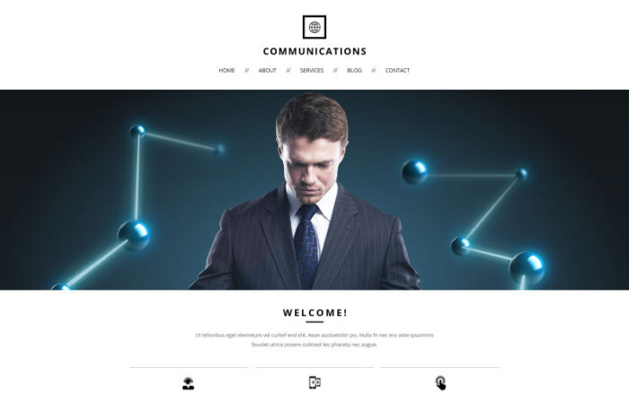 Communications Responsive Website Template