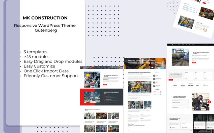 Construction - Responsive Wordpress Themplates for Construction, Business WordPress Theme