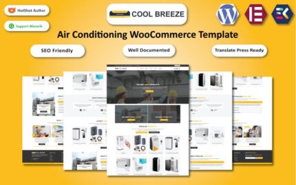 Cool Breeze - Air Conditioning WooCommerce Elementor Template WooCommerce Theme