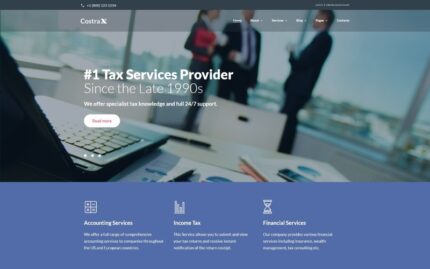 Costrax - Accounting Services Modern Multipage HTML5 Website Template