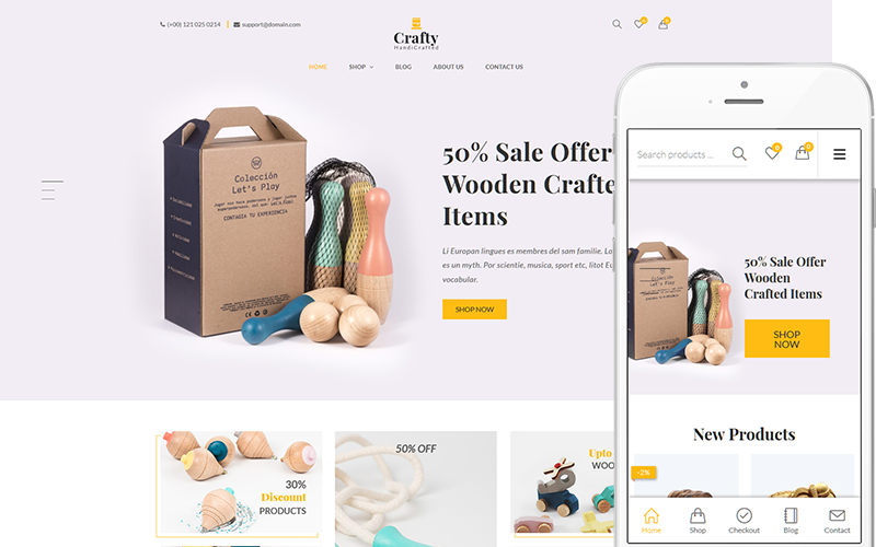 Crafty - A Clean, Minimalist WooCommerce Theme