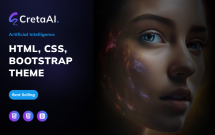 CretaAI - AI Writer & Copywriting Landing Page HTML Template Website Template