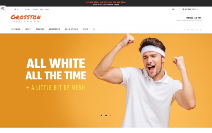 Crosston - Fitness Clothing Store PrestaShop Theme