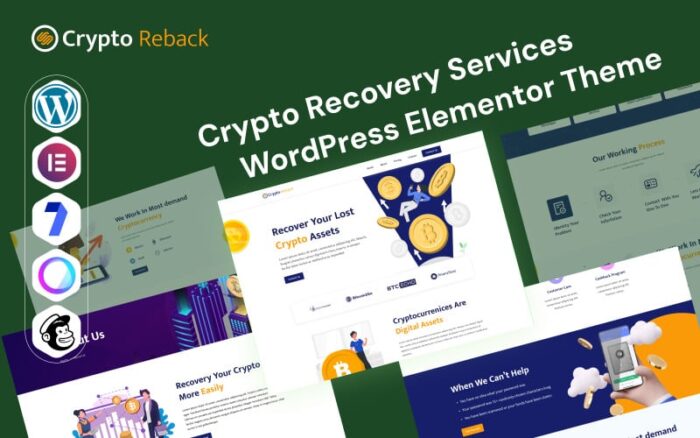 Crypto Reback - Crypto Recovery Services WordPress Elementor Theme WordPress Theme