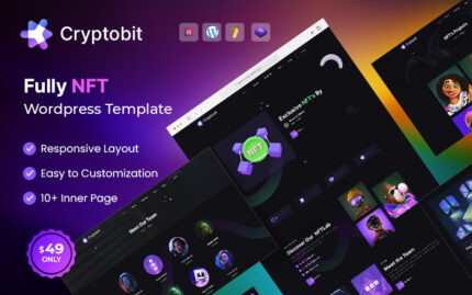 Cryptobit - NFT Marketplace WordPress Theme.