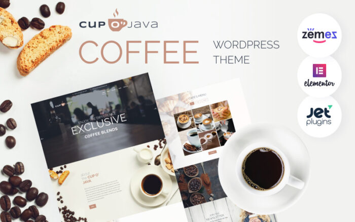 Cup o' Java - Coffee Shop Responsive WordPress Theme