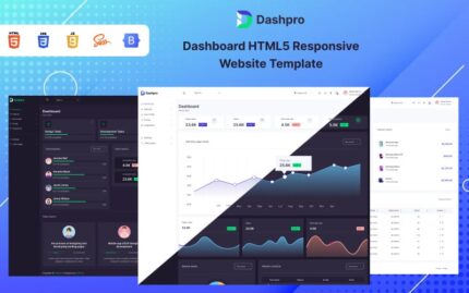 Dashpro - Dashboard HTML 5 Responsive Website Template Admin Template