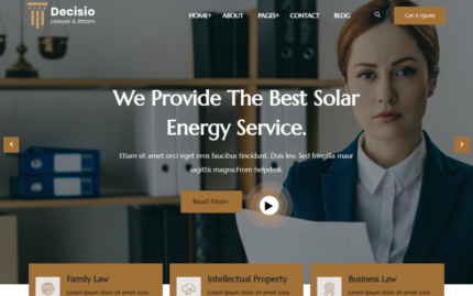 Decisio - Law Firm and Attorney Wordpress Theme. WordPress Theme