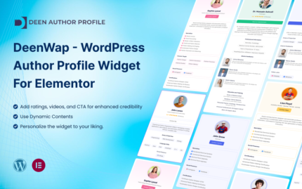 DeenWap - WordPress Author Profile Widget For Elementor WordPress Plugin