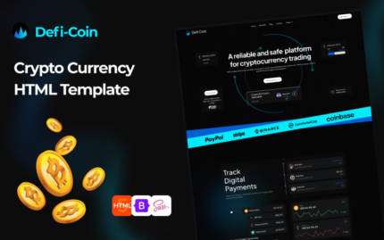 DefiCoin - Crypto Currency Trading HTML5 Template Website Template