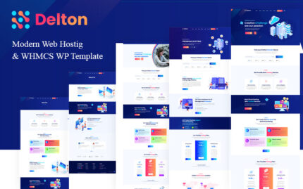 Delton Hosting & WHMCS HTML5 Template Website Template