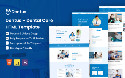 Dentus - Dental Care HTML Template Website Template