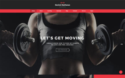 Derick Mathews - Personal Trainer Multipage Website Template