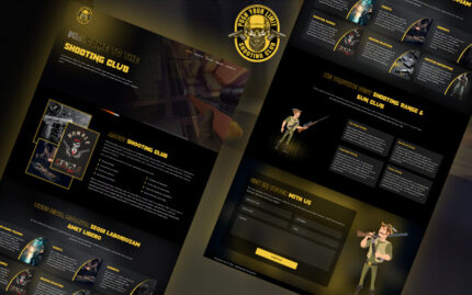 DesignAim - Gun Shooting Landing Page Landing Page Template