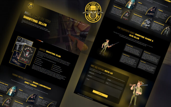 DesignAim - Gun Shooting Landing Page Landing Page Template