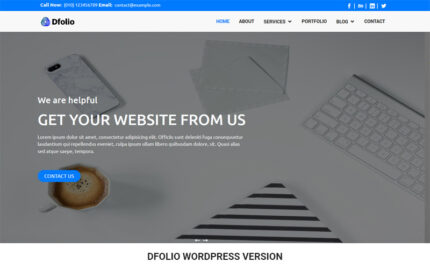 Dfolio - Multipurpose Responsive WordPress Theme