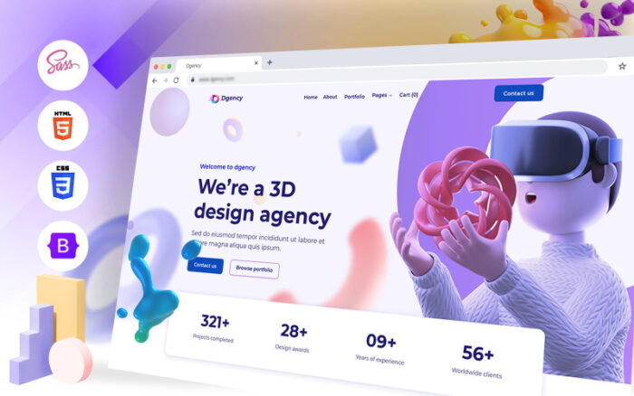 Dgency - Design Agency HTML Template Website Template