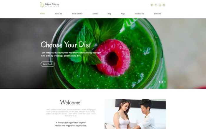 Diane Moore - Doctor Ready-to-Use Clean HTML Website Template