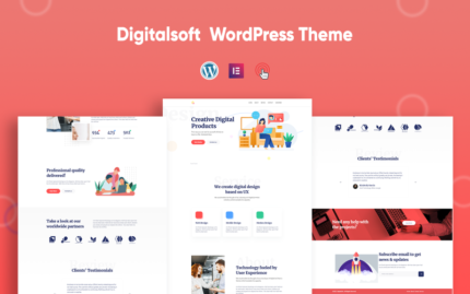 Digitalsoft - SaaS and Software Elementor WordPress Theme