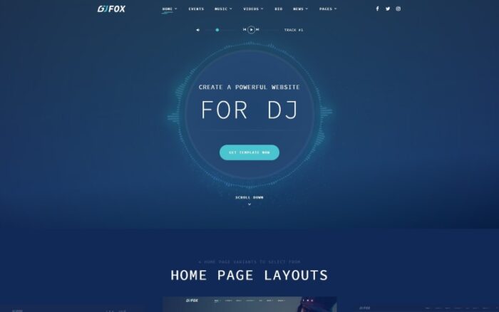 DJ FOX - DJ Multipage Creative Bootstrap HTML Website Template