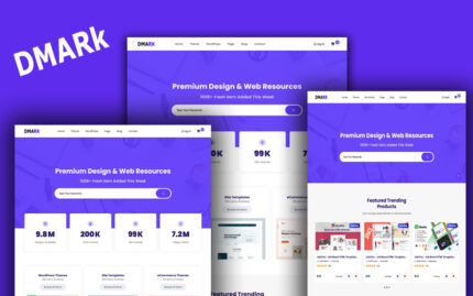 DMARK - Digital Marketplace HTML5 Bootstrap5 Website template Website Template