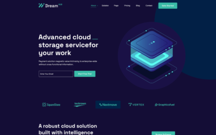 DreamHub-Cloud-Solution HTML5 Template Website Template