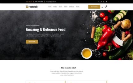 Dreamhub - Fast-Food Restaurant HTML5 Template Website Template