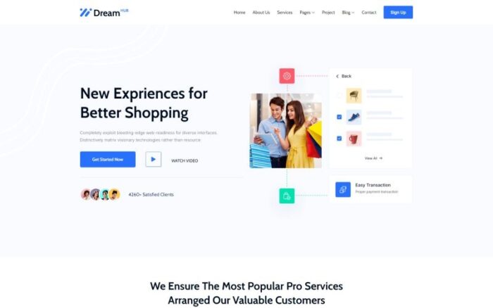 Dreamhub Startup & Marketing Agency HTML5 Template Website Template