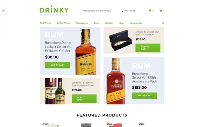 Drinky OpenCart Template