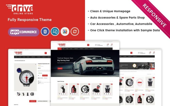 Drive - Auto Parts and Car Accessories WooCommerce Theme