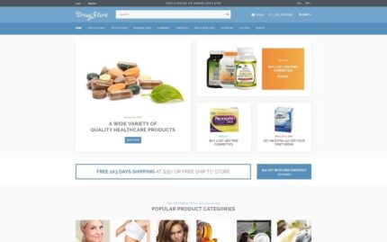 DrugStore Responsive Website Template OpenCart Template