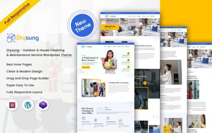 Drysung - Outdoor & House Cleaning & Maintenance Service Wordpress Theme WordPress Theme