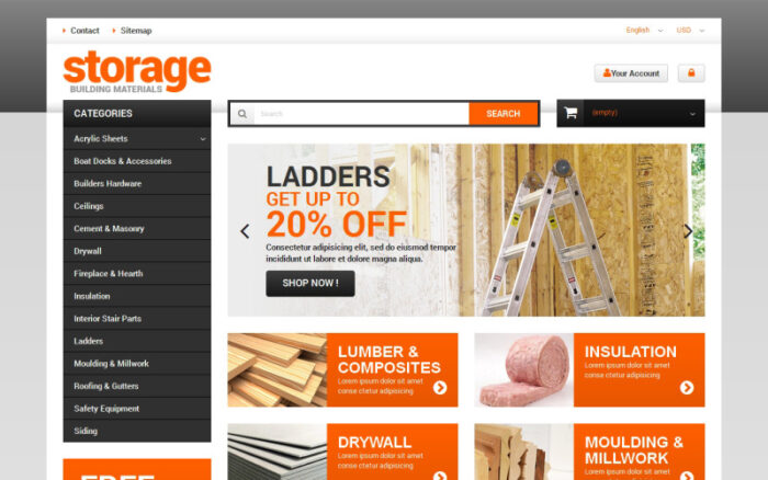 Durable Building Materials PrestaShop Theme