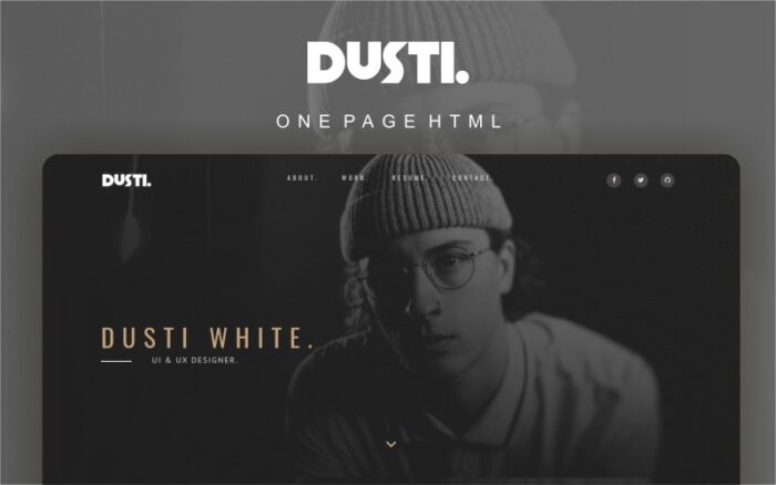 Dusti - Portfolio Multipurpose Modern Landing Page Template