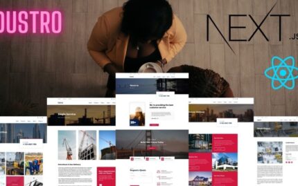 Dustro - ReactJS and NextJS Construction Website template Website Template