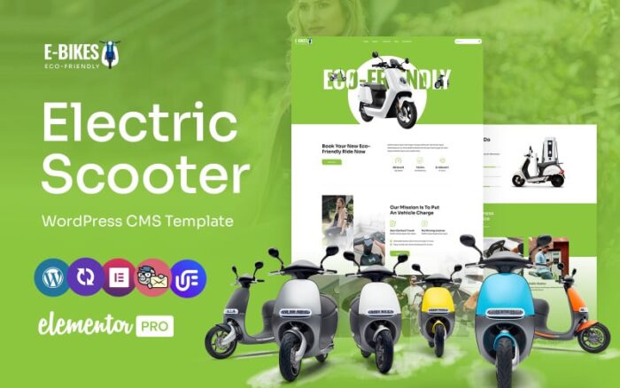 E-Bike - Electric Vehicle And Charging Station Multipurpose WordPress Elementor Theme WordPress Theme