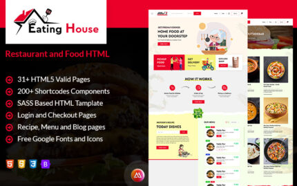 Eating House - Restaurant and Food HTML Template Website Template