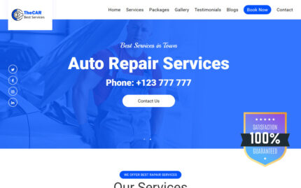 Ecar - Car Repair Landing Page Template