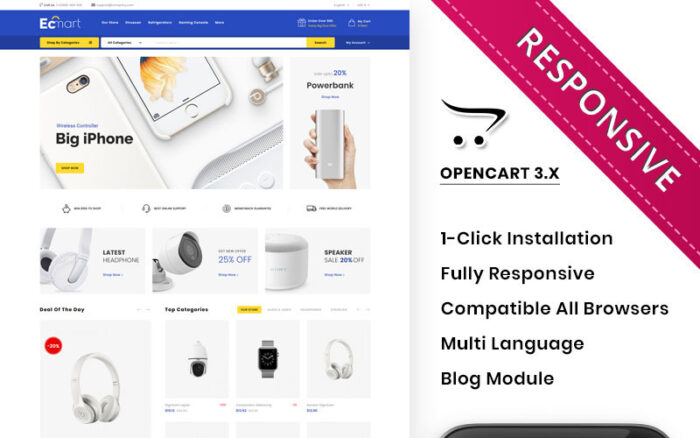 Ecmart - The Mega Electronic Store Responsive PrestaShop Theme