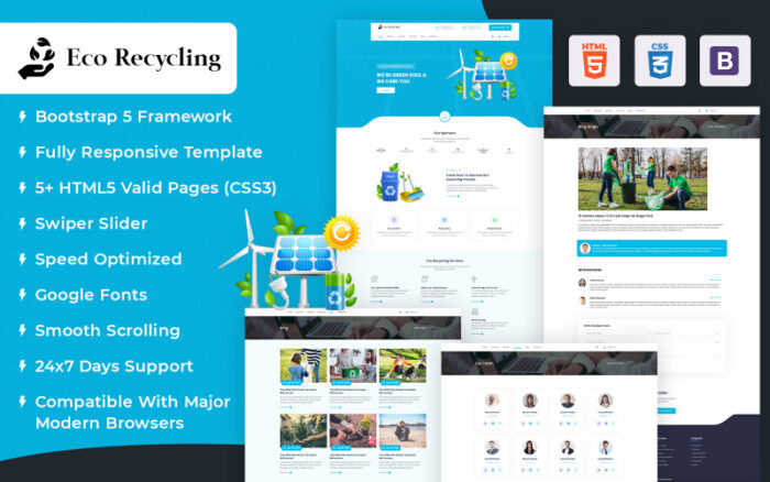Eco-Recycling HTML Template Website Template
