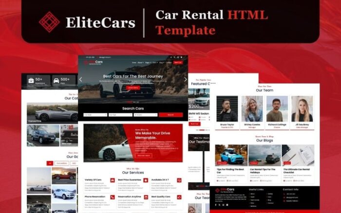 EliteCars - Car Rental HTML5 Website Template