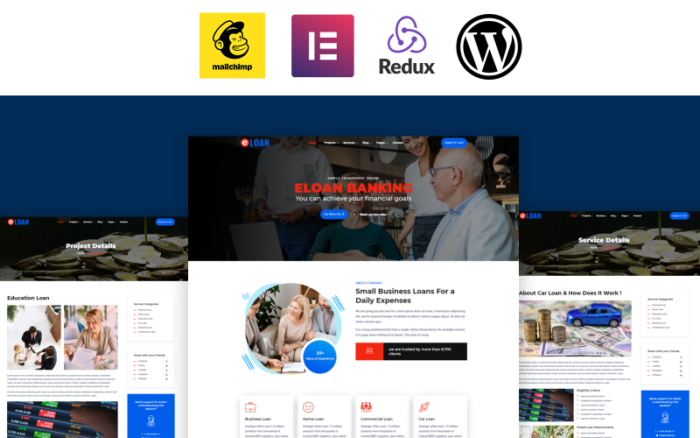 Eloan - Banking, Loan and Insurance Elementor WordPress Theme