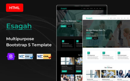 Esagah - Multipurpose Bootstrap 5 HTML Template Website Template