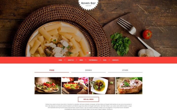 European Restaurant Responsive Joomla Template