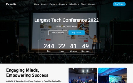 Eventia - Event & Conference React Website Template