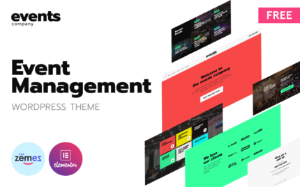 Events Company - Free Modern Event Landing Page Platform WordPress Theme