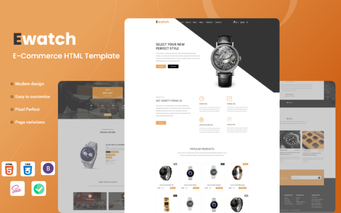 Ewatch - Multipurpose eCommerce HTML Website Template