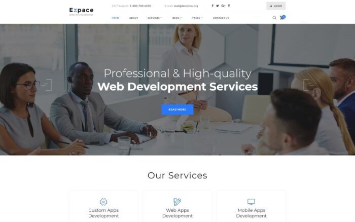 Expace - Web Development Multipage Clean HTML Website Template