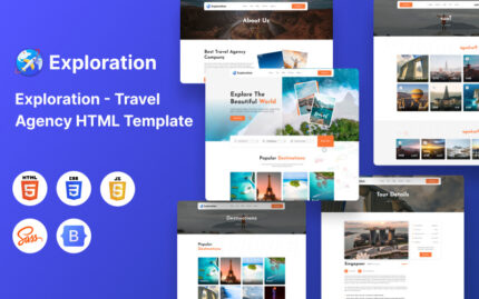 Exploration - Travel Agency HTML Template Website Template