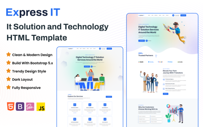 Express IT - It Solution and Technology HTML Template Website Template